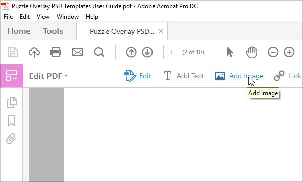 insert image in Adobe Acrobat Pro
